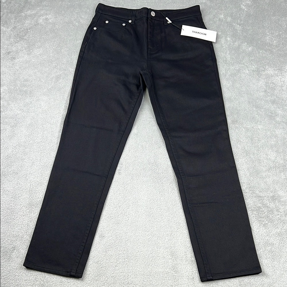 NEW Thakoon 6,28 Cotton Black Classic Cropped Jean Ankle Skinny